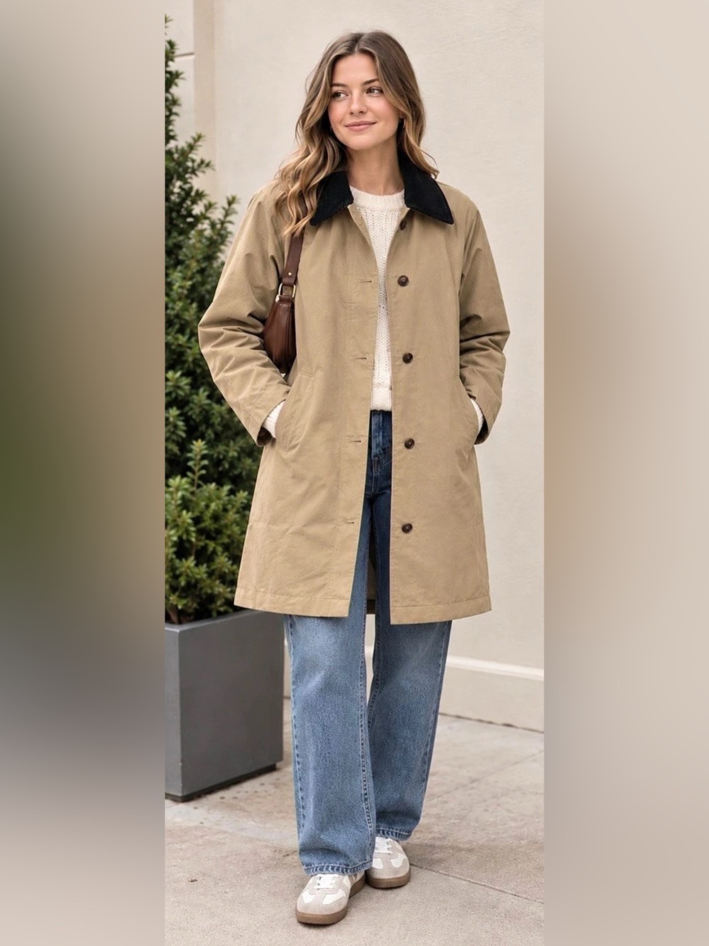 Old Navy Water-Resistant Long Barn Coat Brown
XS